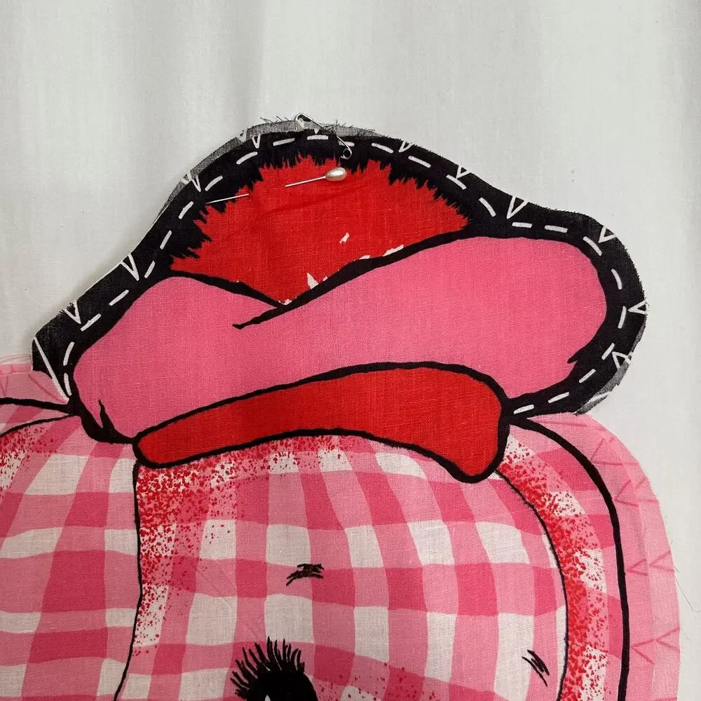 Vintage Pink Elephant‎ Plush Unfinished Project Complete HTF